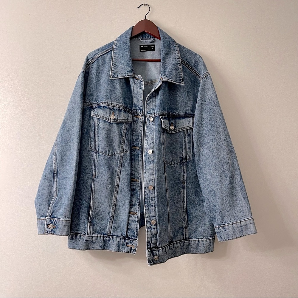ASOS Curve Denim Jacket Blue Plus Size 12 14 Large Oversized